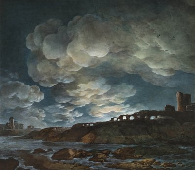 اكتمال القمر فوق البحر ، 1800-1810. بواسطة جوزيبي بيترو باجيتي