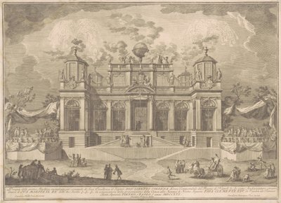 بريما ماكينا للصين عام 1770: مبنى روماني للتجارة بواسطة جوزيبي فاسي ، بعد جوزيبي بالازي ، بعد باولو بوسي