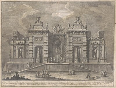 The Seconda Macchina للصين عام 1774: فيلا بآثار قديمة ولعبة "Giostra" بواسطة جوزيبي فاسي ، بعد جوزيبي بالازي ، بعد باولو بوسي
