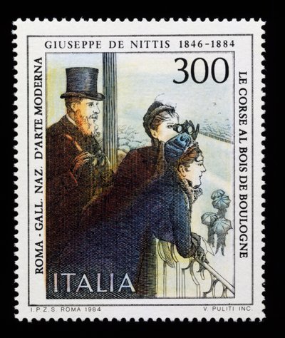 Postage stamp from Italian art series honoring Giuseppe de Nittis (1846-1884), 300-lire stamp بواسطة جوزيبي أو جوزيف دي نيتيس