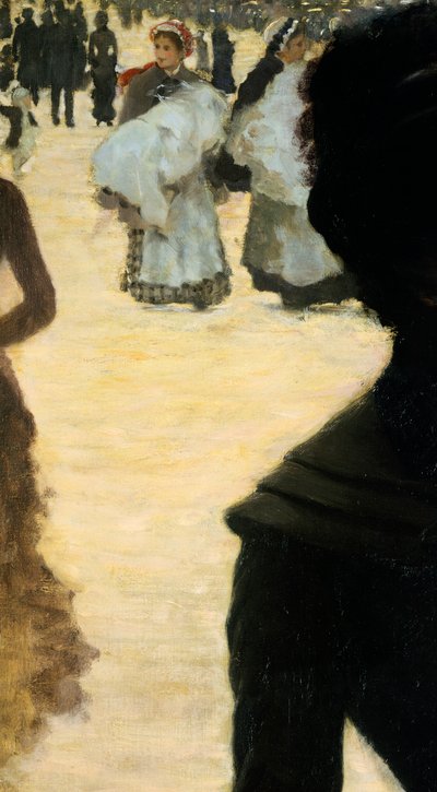 Returning from the Bois de Boulogne, Lady with a Dog, by Giuseppe de Nittis, detail بواسطة جوزيبي أو جوزيف دي نيتيس