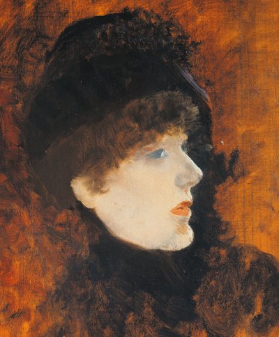Sarah Bernard, by Giuseppe de Nittis (1846-1884), oil on panel, 35x265 cm بواسطة جوزيبي أو جوزيف دي نيتيس