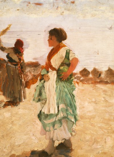 Waiting (oil on canvas) بواسطة جوزيبي أو جوزيف دي نيتيس