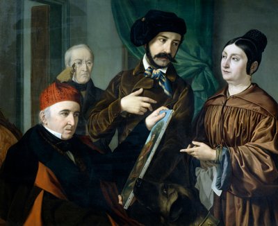 في مرسم الرسام جوستينيانو ديجلي أفانشيني (1807-1843) بواسطة جوستينيانو ديجلي أفانشيني