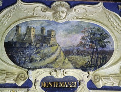 Montemassi ، من سلسلة من الخراطيش التي تصور صور المساكن المملوكة من قبل Conte Pannochieschi d'Elci (في الهواء الطلق) بواسطة جيوستو يوتنس
