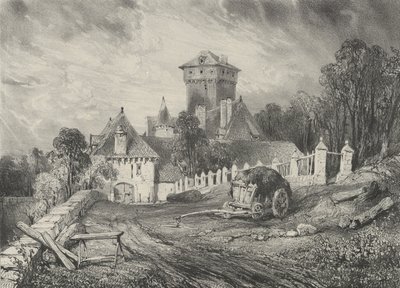 قلعة Pesteil في Polminhac ، 1832. بواسطة جودفروي إنجلمان