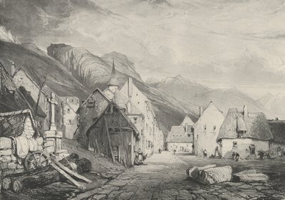 مدخل قرية Les Bains ، 1831 بواسطة جودفروي إنجلمان