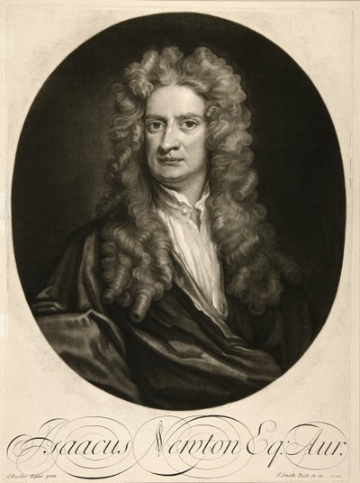 إسحاق نيوتن ، إسق. ، حانة. 1712 (نقش) بواسطة Godfrey (بعد) Kneller