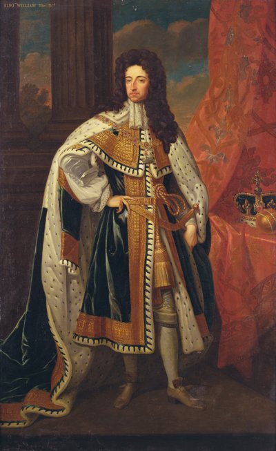 الملك ويليام في رداء الدولة ، حوالي عام 1690 (زيت على قماش) بواسطة Godfrey (بعد) Kneller