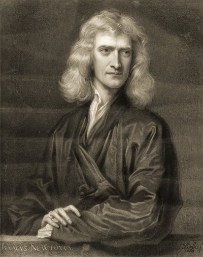 صورة للسير إسحاق نيوتن بواسطة Godfrey (بعد) Kneller