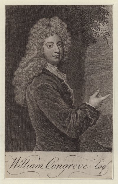 وليام كونجريف ، كاتب مسرحي إنجليزي (نقش) بواسطة Godfrey (بعد) Kneller
