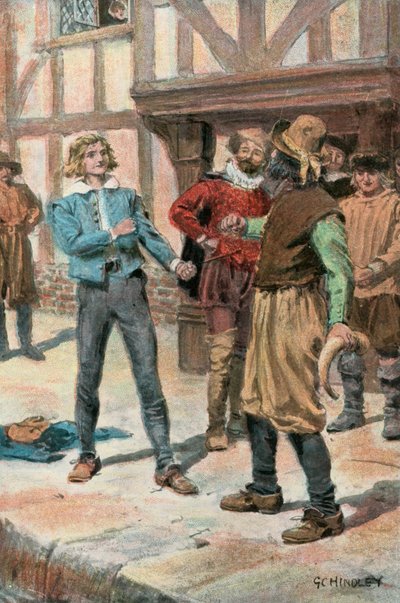 رسم توضيحي ل Westward Ho! بقلم تشارلز كينجسلي (طباعة حجرية ملونة) بواسطة Godfrey C. Hindley