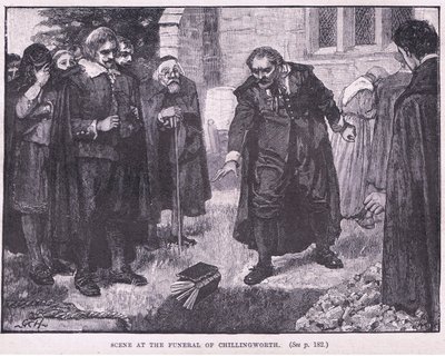 مشهد في جنازة Chillingworth AD 1644 بواسطة Godfrey C. Hindley