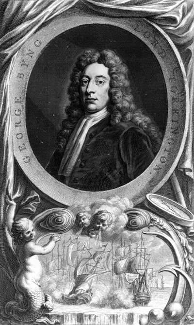 جورج بينج ، 1 Viscount Torrington ، منقوش بواسطة Jacobus Houbraken ، 1747 بواسطة غودفري كنيلر