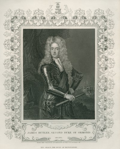جيمس بتلر ، دوق أورموند الثاني ، نقش بواسطة هنري روبنسون بواسطة Godfrey Kneller