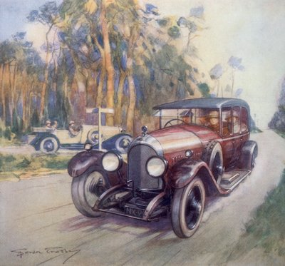 إعلان ملصق سيارات بنتلي ، 1927 بواسطة جوردون كروسبي