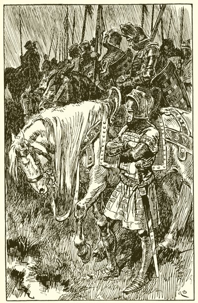 الإنجليز ينتظرون صباح معركة أجينكورت بواسطة Gordon Frederick Browne