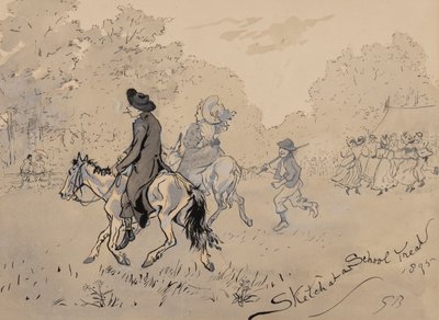 Sketch at a School Treat ، 1895 (قلم ، فرشاة ، حبر ومرحاض على ورق) بواسطة جوردون فريدريك براون