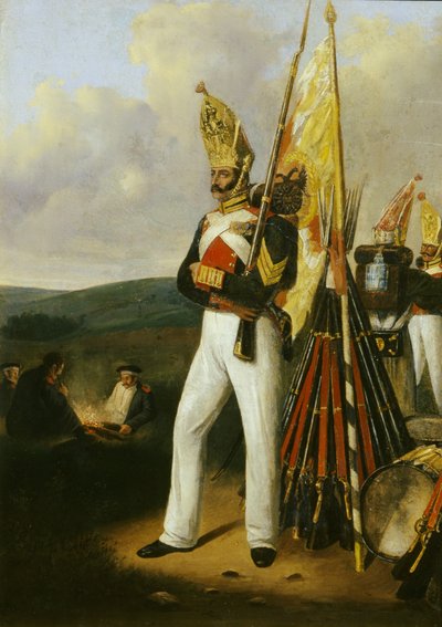 غرينادير من فوج قوات الإنقاذ بافلوفسكي ، 1840s بواسطة جوتفريد ويليوالدي