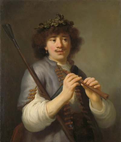 رامبرانت مثل الراعي مع الموظفين والفلوت ، 1636 بواسطة Govaert Flinck