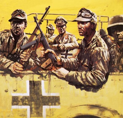 الجنرال إروين رومل مع جنود ألمان آخرين بواسطة جراهام كوتون