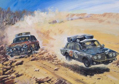رالي لندن إلى سيدني للسيارات لعام 1968 (غواش على ورق) بواسطة جراهام كوتون
