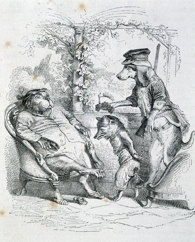 The Two Dogs and the Riffler Fox - بواسطة Grandville بواسطة جراندفيل