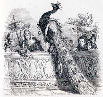 الطاووس يشكو إلى Junon - Fables بواسطة La Fontaine بواسطة جراندفيل