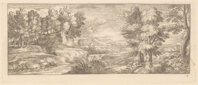 المناظر الطبيعية للنهر مع شخصيات الراحة River Landscapes (عنوان السلسلة) بواسطة غاسبار دوغيت