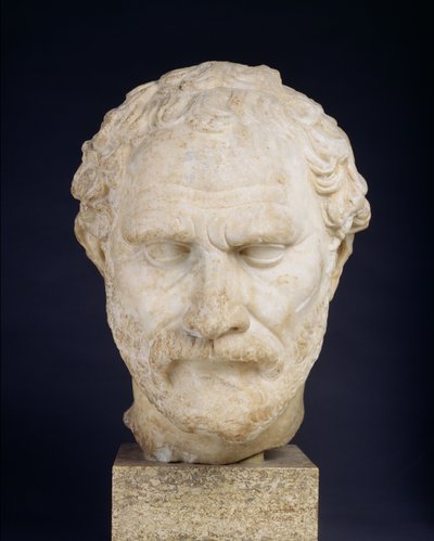رأس ديموستينس (رخام) بواسطة Greek