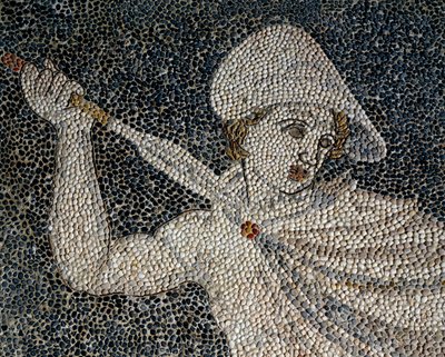Alexander the Great and Hephaestion during lion hunt, detail, c.320 BC بواسطة المدرسة اليونانية
