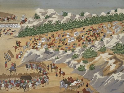 معركة فاسيليكا في عام 1821 ، من التاريخ التصويري لحرب الاستقلال اليونانية بواسطة المدرسة اليونانية