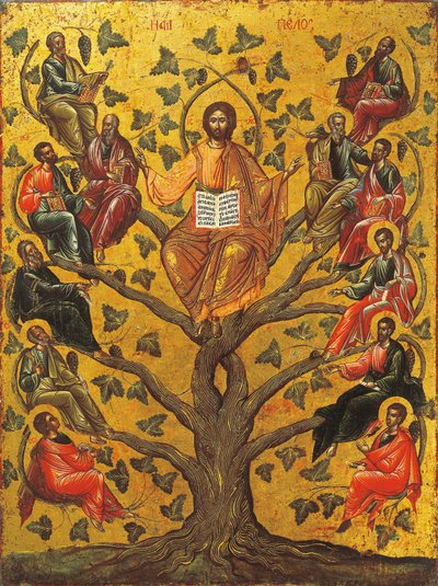 Christ the True Vine icon بواسطة Greek School