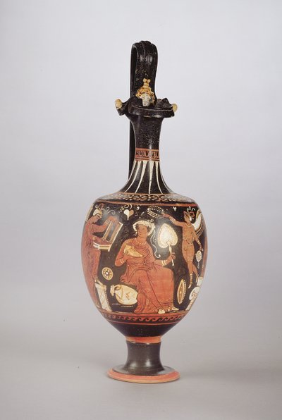 الشكل الأحمر والأبيض Oinochoe ، c.310 قبل الميلاد (السيراميك) بواسطة المدرسة اليونانية