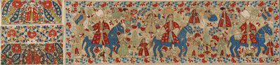 غطاء وسادة الزفاف ، من يوانينا ، إيبيروس ، القرنين السابع عشر والثامن عشر (كتان بخيوط معدنية حريرية وفضية) بواسطة المدرسة اليونانية
