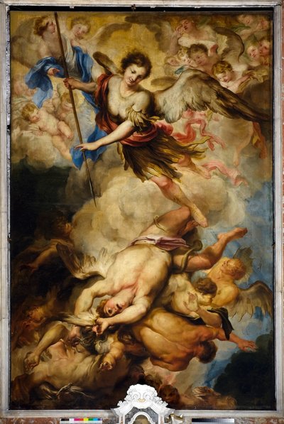 القديس ميخائيل رئيس الملائكة اهزم الملائكة المتمردين حوالي 1680 بواسطة جريجوريو ديفيراري