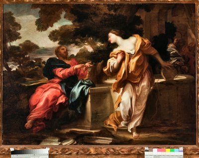 المسيح والمرأة السامرية في لوحة يعقوب البئر بواسطة غريغوريو دي فيراري (1647-1726) ، الجينات ، موسي دي سترادا نوفا (رقم الجرد رقم PR 375) بواسطة جريجوريو ديفيراري
