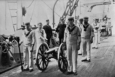 حفر بمسدس خفيف على متن HMS Camperdown ، 1895 بواسطة غريغوري وشركاه