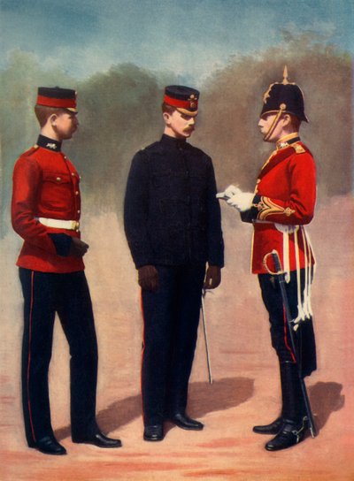 "The Royal Lancasters: الملازم ، النقيب ، المساعد" ، 1900. بواسطة غريغوري وشركاه