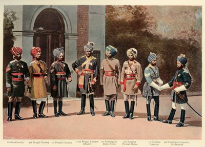 أنواع سلاح الفرسان الهندي ، 1901. بواسطة غريغوري وشركاه