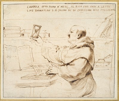 رسم كاريكاتوري لفرا بونافينتورا بيسي ، 1655-1659 بواسطة جويرسينو