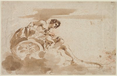 فينوس وكيوبيد في عربة ، 1615-1617. بواسطة جويرسينو