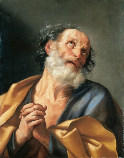 Italy, Portrait of Saint Peter Crying بواسطة جويدو ريني
