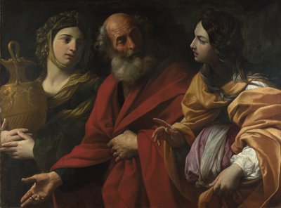 مغادرة لوط وبناته سدوم ، ج. 1615 بواسطة جويدو ريني