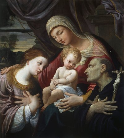 مادونا والطفل مع القديسين ، بقلم جويدو ريني (1575-1642) ، زيت على قماش بواسطة جويدو ريني
