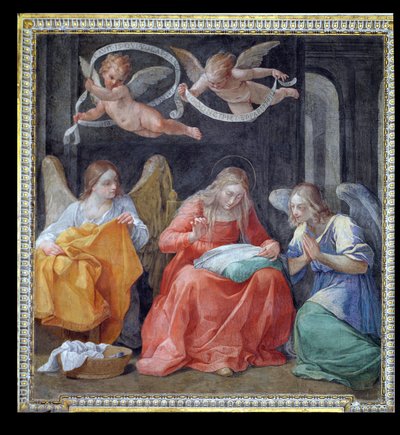 الخياطة العذراء ، من &39;Cappella dell&39;Annunciata&39; (كنيسة البشارة) 1610 بواسطة جويدو ريني
