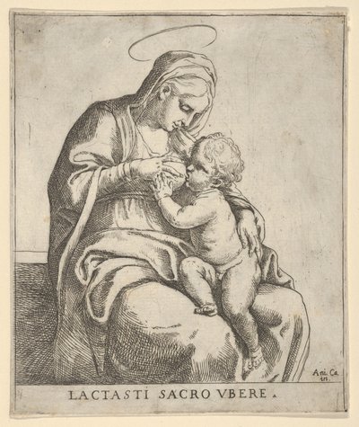 العذراء ترضع الرضيع المسيح ، كاليفورنيا. 1590-1610. بواسطة جويدو ريني