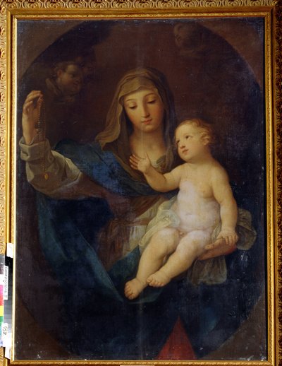 العذراء والطفل (العذراء والطفل). لوحة من قبل جويدو ريني (1575-1642). زيت على قماش. الفن الإيطالي على الطراز الباروكي. المتحف الإقليمي للفنون ، سيمفيروبول ، أوكرانيا بواسطة جويدو ريني