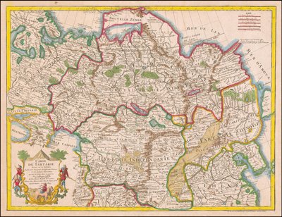 خريطة عام 1766 - خريطة تارتاري مرسومة على أساس العلاقات بواسطة غيوم ديليسل