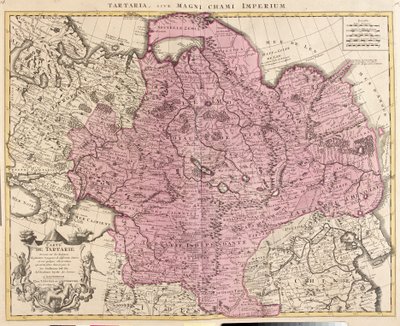 Map of Tartaria (Central Asia, Siberia, Turkestan, Mongolia and Manchuria) (etching بواسطة غيوم ديليسل